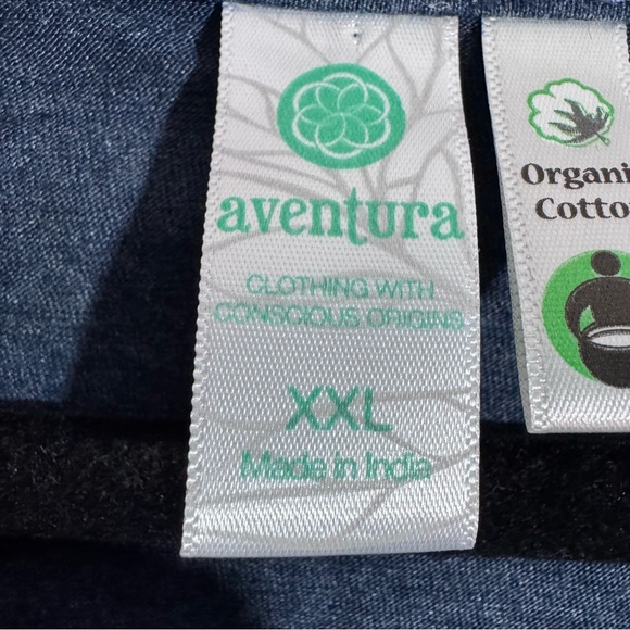 Aventura Organic Cotton Embroidered Short Sleeve Top XXL - Picture 3 of 11